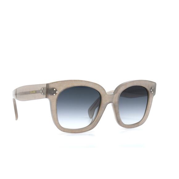 NEW CELINE CL4002UN 20B Grey Silver Glitter Smoke Lenses Authentic Sunglasses